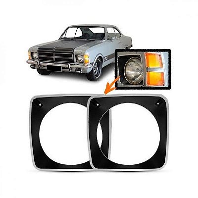 Aro do farol opala chevrolet de 1975 a 1979 lado esquerdo cinza