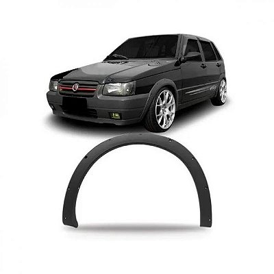 Moldura do paralama do vão da roda uno fiat de 2004 a 2013 dianteira lado esquerdo preto versão way