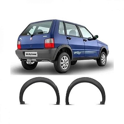Moldura do paralama do vão da roda uno fiat de 2004 a 2013 traseira lado esquerdo preto versão way