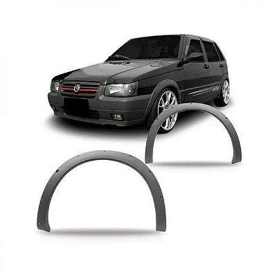 Moldura do paralama do vão da roda uno fiat de 2004 a 2013 dianteira lado esquerdo cinza versão way