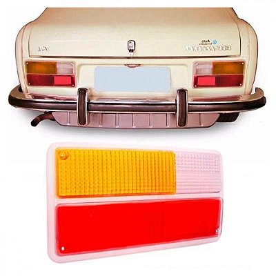 Lente de lanterna variant e tl volkswagen de 1973 a 1977 traseira lado direito tricolor com ré moderna