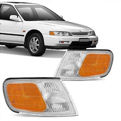 Lanterna accord honda de 1994 a 1996 lado esquerdo dianteira cristal e âmbar