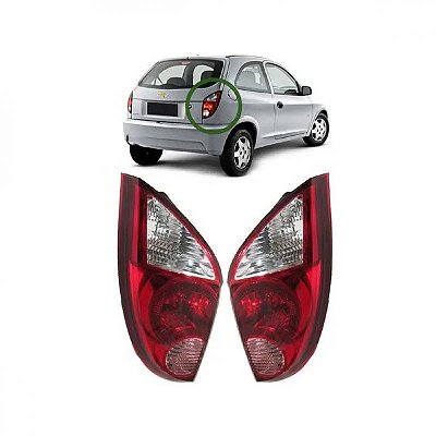 Lanterna celta chevrolet de 2007 a 2015 traseira lado esquerdo bicolor