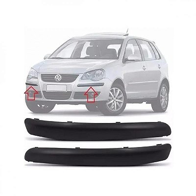 Moldura inferior do para choque polo volkswagen de 2007 a 2011 dianteira lado direito texturizada