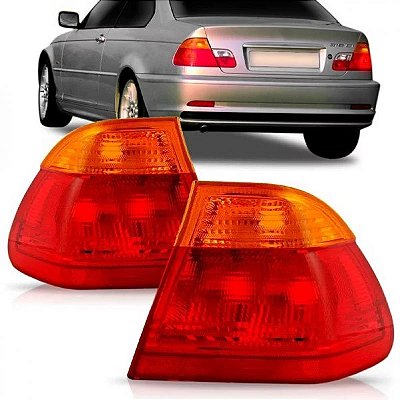 Lanterna série 3 bmw de 1999 a 2003 traseira lado esquerdo âmbar e vermelha cupê
