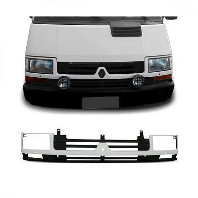 Grade do radiador trafic renault de 1993 a 2002 dianteira preto e branco