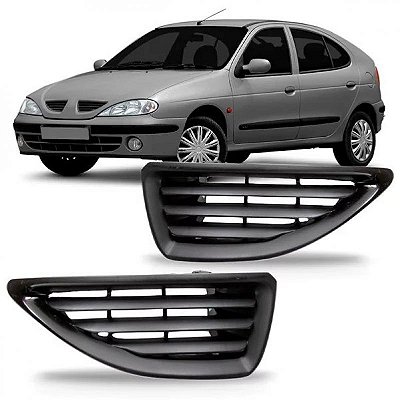 Grade do radiador megane renault de 2000 a 2006 lado esquerdo preta