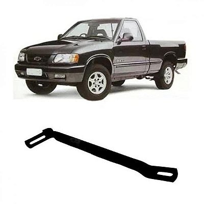 Suporte de para choque s10 chevrolet de 1996 a 2000 dianteiro lado direito tubo de apoio