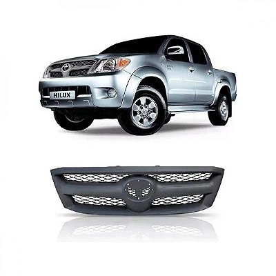 Grade do radiador hilux toyota de 2005 a 2008 cinza picape