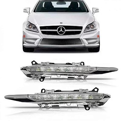 Lanterna para para choque cls 350 e cls 320 mercedes benz de 2011 a 2013 dianteira lado esquerdo com LED
