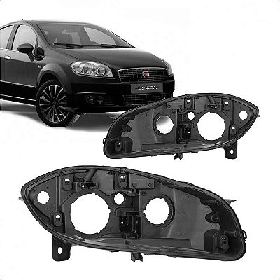 Carcaça de farol linea fiat de 2008 a 2016 lado esquerdo