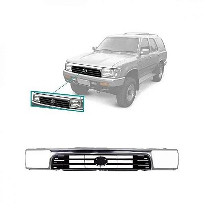 Grade do radiador hilux sw4 toyota de 1992 a 1995 cromado e preto