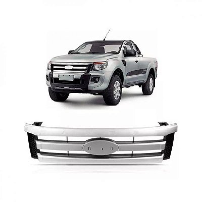 Grade do radiador ranger ford de 2013 a 2016 cinza e preto sem nome ranger