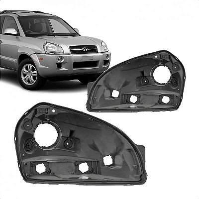 Carcaça de farol tucson hyundai de 2005 a 2016 lado esquerdo