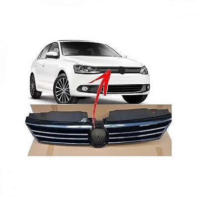Grade do radiador jetta volkswagen de 2011 a 2014 com friso cromado