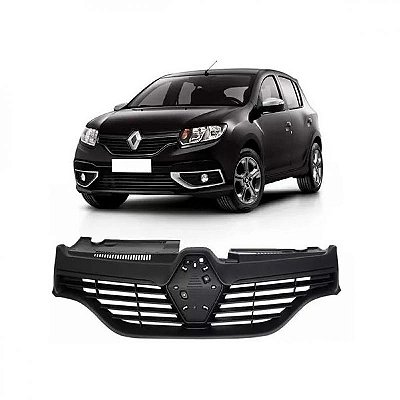 Grade do radiador sandero stepway renault de 2014 a 2019 e logan renault de 2014 em diante preta