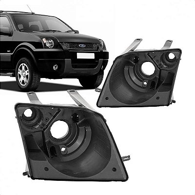 Carcaça de farol ecosport ford de 2003 a 2007 lado direito