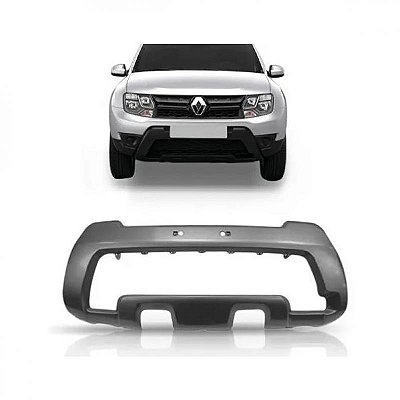 Acabamento para choque duster oroch renault de 2016 a 2020 dianteiro inferior prata