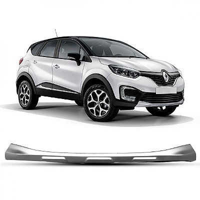 Moldura do para choque captur renault de 2017 a 2021 dianteiro inferior cinza texturizada sem pisca