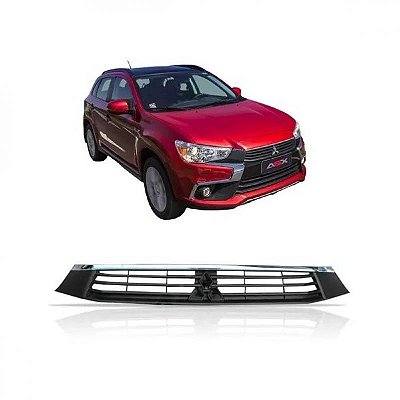 Grade do radiador asx mitsubishi de 2017 a 2018 preta e cromada