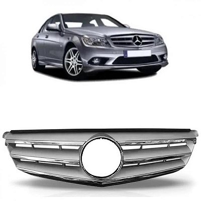 Grade do radiador c180 mercedes benz de 2012 a 2014 cromada e prata sem emblema