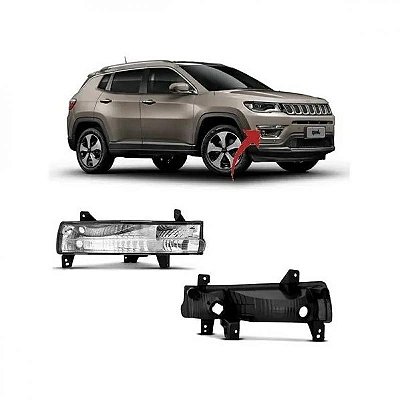 Lanterna do para choque compass jeep de 2017 a 2021 dianteira lado direito luz diurna