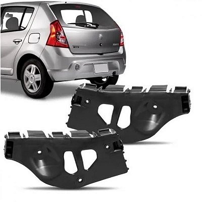 Suporte guia de para choque sandero renault de 2008 a 2014 traseiro lado esquerdo