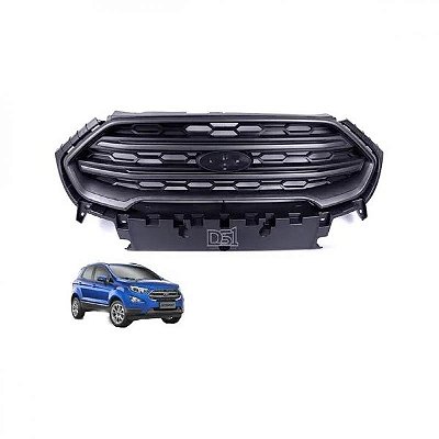 Grade do radiador ecosport ford de 2018 a 2021 cinza escuro com friso
