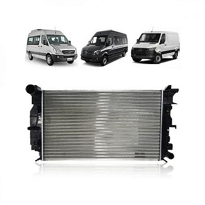 Radiador sprinter mercedes benz de 2012 a 2019 versões 311 e 415 e 515 câmbio manual