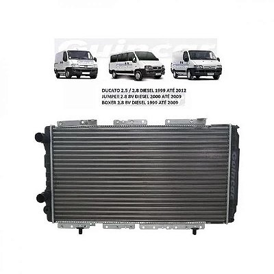 Radiador ducato fiat e boxer peugeot e jumper citroën de 1995 a 2004 câmbio manual