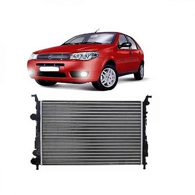Radiador palio fiat de 2004 a 2011 câmbio manual tipo zoiao