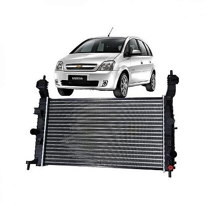 Radiador meriva chevrolet de 2002 a 2012 câmbio manual ou automático