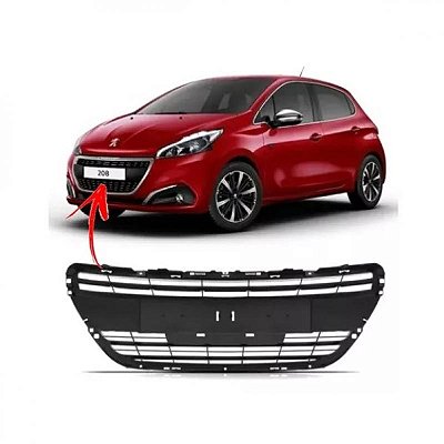 Suporte da grade do radiador 208 peugeot de 2017 a 2020 preto