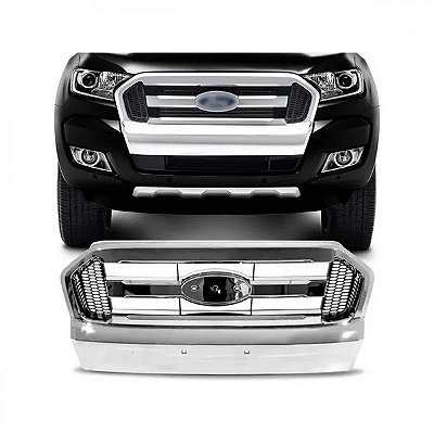 Grade do radiador ranger ford de 2016 a 2019 cromada sem nome ranger