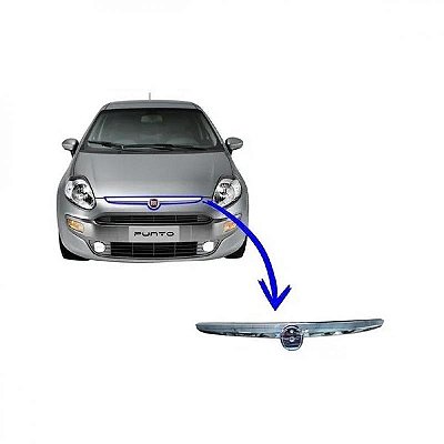 Grade do radiador punto fiat de 2013 a 2017 cromada sem emblema