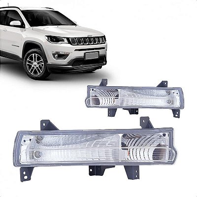 Lanterna do para choque compass jeep de 2017 a 2021 dianteira lado esquerdo luz diurna
