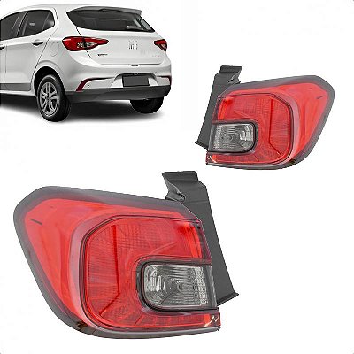 Lanterna traseira argo fiat de 2017 a 2025 lado direito no canto fumê