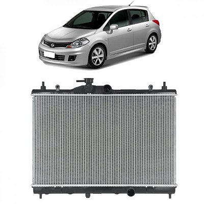 Radiador tiida e livina nissan de 2007 a 2013 com ou sem ar e câmbio manual