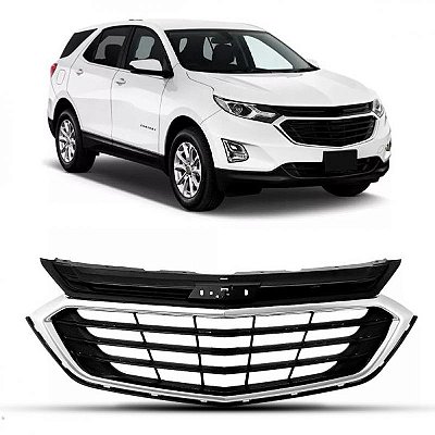 Grade do radiador equinox chevrolet de 2018 a 2021 preta com friso sem emblema