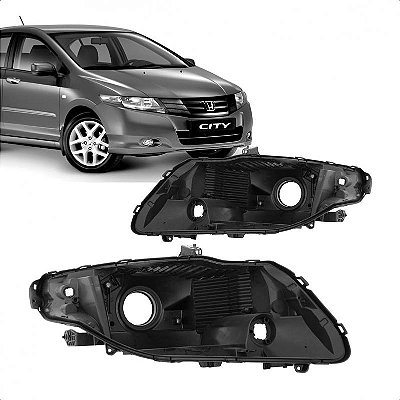 Carcaça do farol fit honda de 2009 a 2012 lado direito