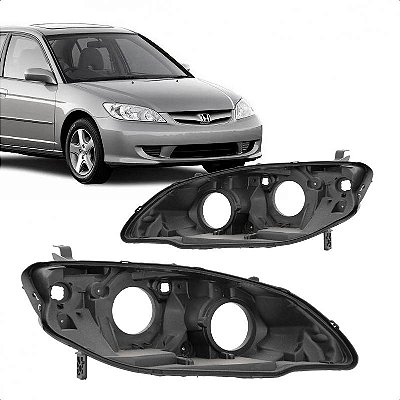 Carcaça de farol civic honda de 2004 a 2006 lado direito