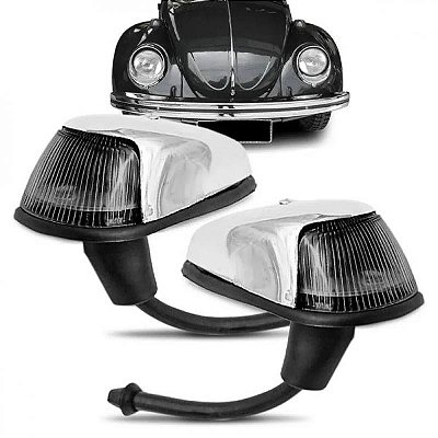 Lanterna fusca volkswagen dianteira fumê cromada