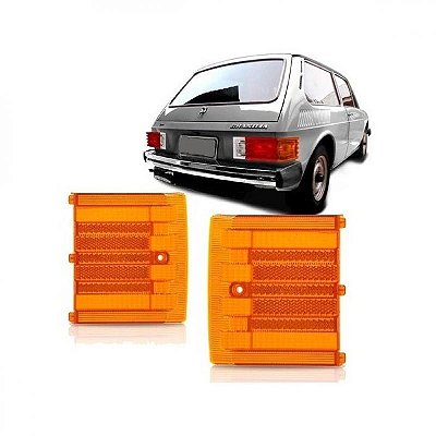Lente de lanterna brasília volkswagen de 1978 a 1984 traseira âmbar de canto