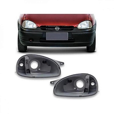 Carcaça de farol corsa chevrolet de 1994 a 2009 lado esquerdo cinza
