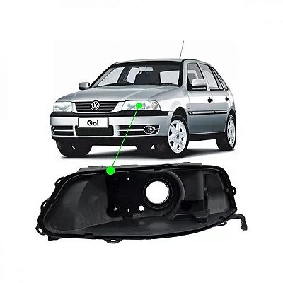 Carcaça de farol gol volkswagen de 2006 a 2008 lado direito geração 4 arteb e magneti