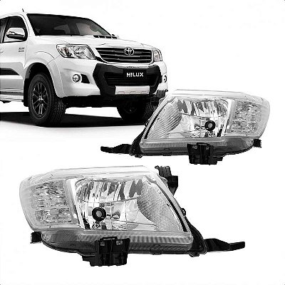 Farol hilux toyota de 2012 a 2015 lado direito manual para picape