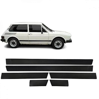 Friso brasília volkswagen de 1973 a 1984 lateral preto perfil baixo seis peças