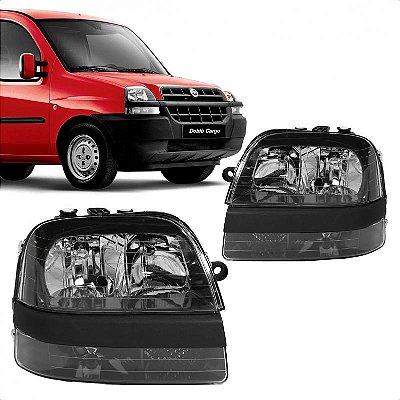 Farol doblo fiat de 2001 a 2008 lado direito fumê com auxiliar