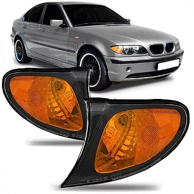 Lanterna série 3 bmw de 2002 a 2005 dianteira lado esquerdo âmbar e fumê