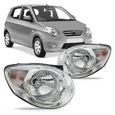 Farol picanto kia de 2008 a 2011 lado esquerdo